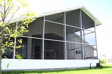 Step gable screen room by East Coast Aluminum